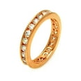 thumbnail image 1 of Clear Channel Set Cubic Zirconia Stackable Eternity Ring Gold-Tone Sterling Silver Size 9, 1 of 2