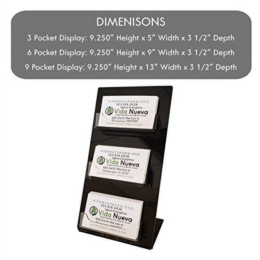 Clear Choice Deluxe Slant Back Business Card Display Great for