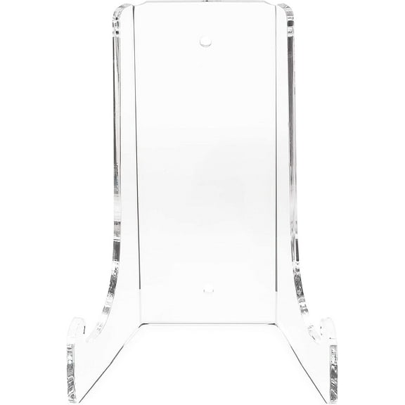 Clear Choice Double-Bend Acrylic Easel Stand 12.5 H |Table top or Wall Mount, Display, Flat Plates, Photos, Place Cards, use for Weddings, Funerals or Birthdays | Clear (H 12.5 x W 8 1/4" D x 6 3/4")