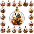thumbnail image 1 of Clear Christmas Ball Ornament Musical Instrument Mini Winter Scene Glowing LED Hanging Bauble Festive Holiday Keepsake Decoration Gift for Xmas Tree Home Party, 1 of 4