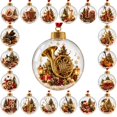thumbnail image 1 of Clear Christmas Ball Ornament Musical Instrument Mini Winter Scene Glowing LED Hanging Bauble Festive Holiday Keepsake Decoration Gift for Xmas Tree Home Party, 1 of 4