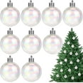 thumbnail image 1 of Clear Christmas Balls,Clear Christmas Baubles, 12PCS Shatterproof Clear Iridescent Ornaments Balls, Plastic Hanging Christmas Balls for Holiday Party Christmas Tree Decorations (12 Pcs, 2 Inch), 1 of 7