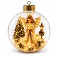 thumbnail image 1 of Clear Christmas Globe Hanging Ornament Balls, 4 Inch Mini Holiday Scene Ornaments, Hanging Decor for Christmas Tree, Window, Mantel, Seasonal Home Party Decoration, 1 of 8