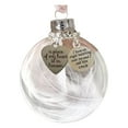 thumbnail image 1 of Clear Christmas Memorial Ornament Feather Ball, A Piece of My Heart is in Heaven, Christmas Tree Memorial Hanging Pendant Gift for Mom, Dad, Son, Daughter, Sister, Brother, Grandma, Grandpa 6CM, 1 of 2