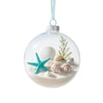 thumbnail image 1 of Clear Christmas Ornaments Balls with Coastal Beach Theme, 1 Pack, Transparent Sphere with Silver Cap, for Christmas Tree Decor, Holiday Decoration, 1 of 3