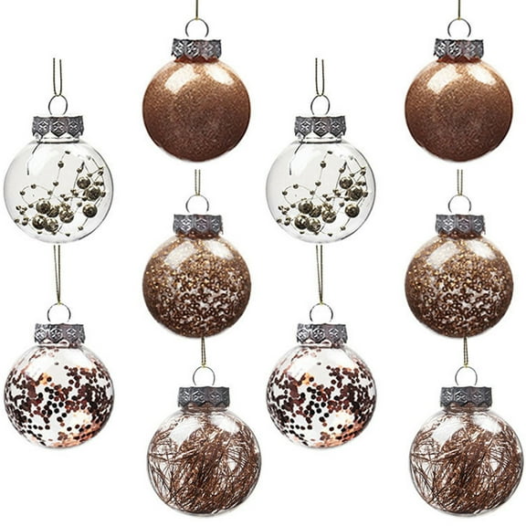 Clear Christmas Ornaments,Happon 30 Pcs Christmas Ball Decorations,2.36 inch Fillable Christmas Ornaments,Plastic Filling Ball Ornaments for Xmas Holidays Party Decoration,Tree Ornaments,and Events