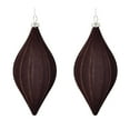 thumbnail image 1 of Christmas Tree Ornaments, 2 Pcs Flocked Teardrop Hanging Decoration Plastic Ornaments for Holiday Tree Decor Home Party Decoration, 1 of 3
