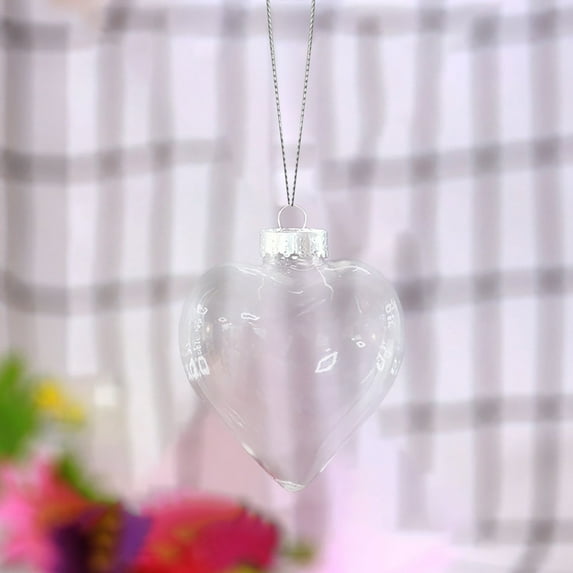 Clear Christmas Ornaments - Small Hanging Ornaments for Xmas Tree Holiday Decorations Shatterproof Plastic Decorative