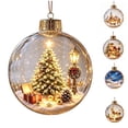 thumbnail image 1 of Clear Christmas Tree Balls 3.15 Inch, Lighted Miniature Scene Christmas Ornament, Christmas Decorations, Christmas Tree, 1 of 5