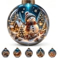 thumbnail image 1 of Clear Christmas Tree Balls 3.15 Inch, Lighted Snowman Scene Ornament, Glowing Acrylic Tree Bulb for Home, Christmas Gift, 1 of 6