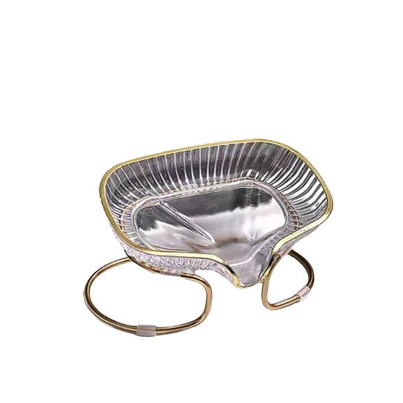 Clear Clear Plastic Self Draining Soap Dish Gold Metal Holder Angled Design For Bathroom Kitchen Sink Shower Caddy Non Porous Easy Clean