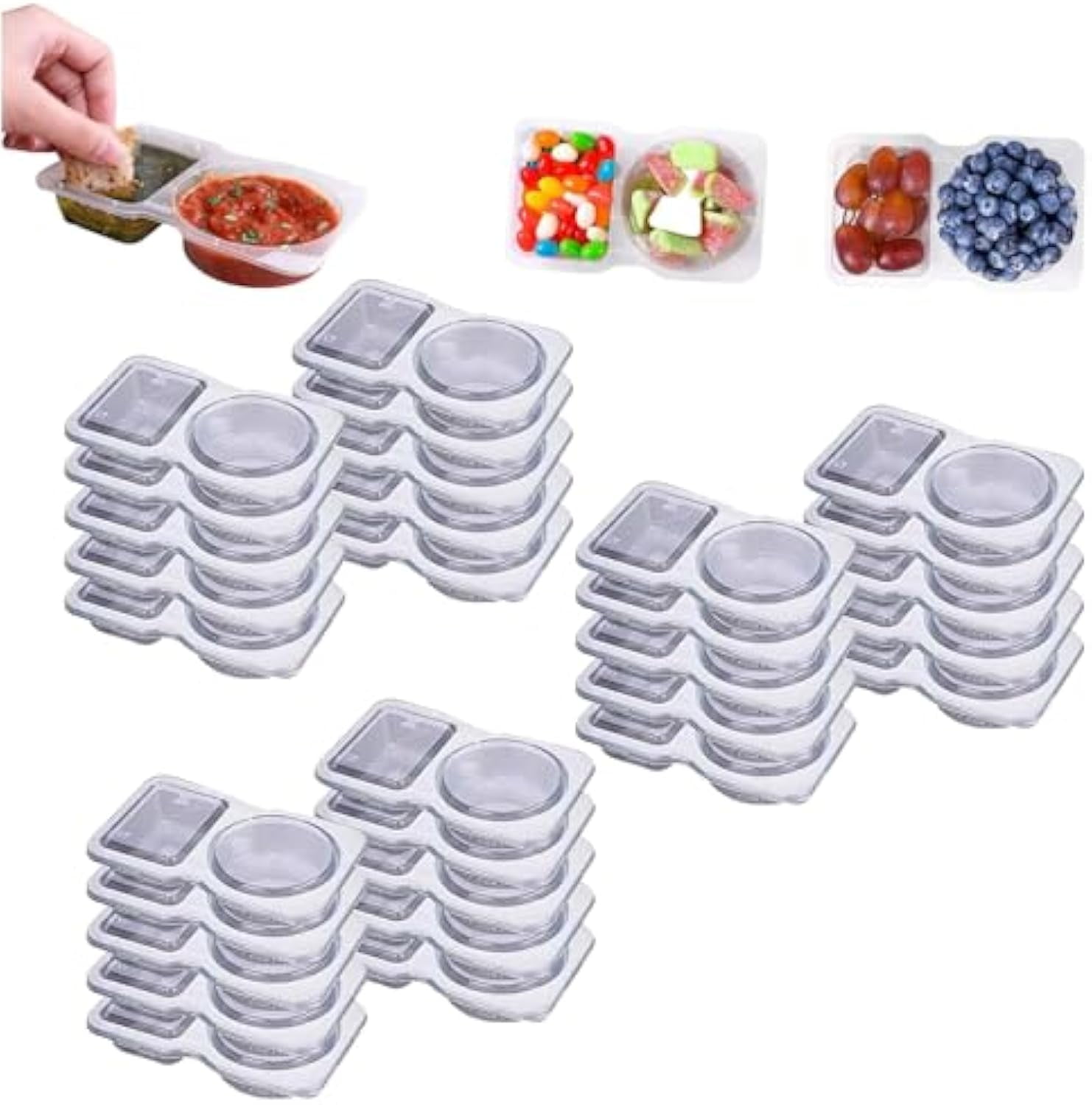 Ensemble De Boîtes à Condiments Avec 4 Compartiments Amovibles Pour La