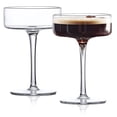 thumbnail image 1 of Clear Martini Coupe Glasses 6.5oz - Set of 2 Classic Barware for Espresso Martini, Manhattan, Cosmopolitan – Handcrafted Luxury Glassware, 1 of 10