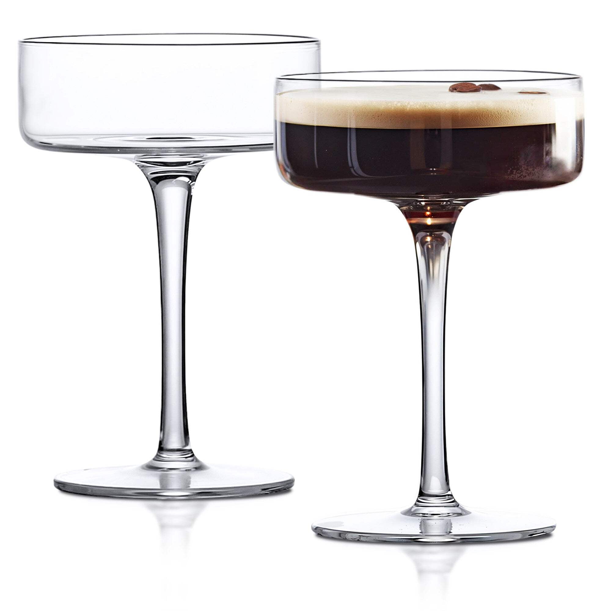 Clear Cocktail Martini Coupe Glass 6.5oz - Set of 2 - Walmart.com