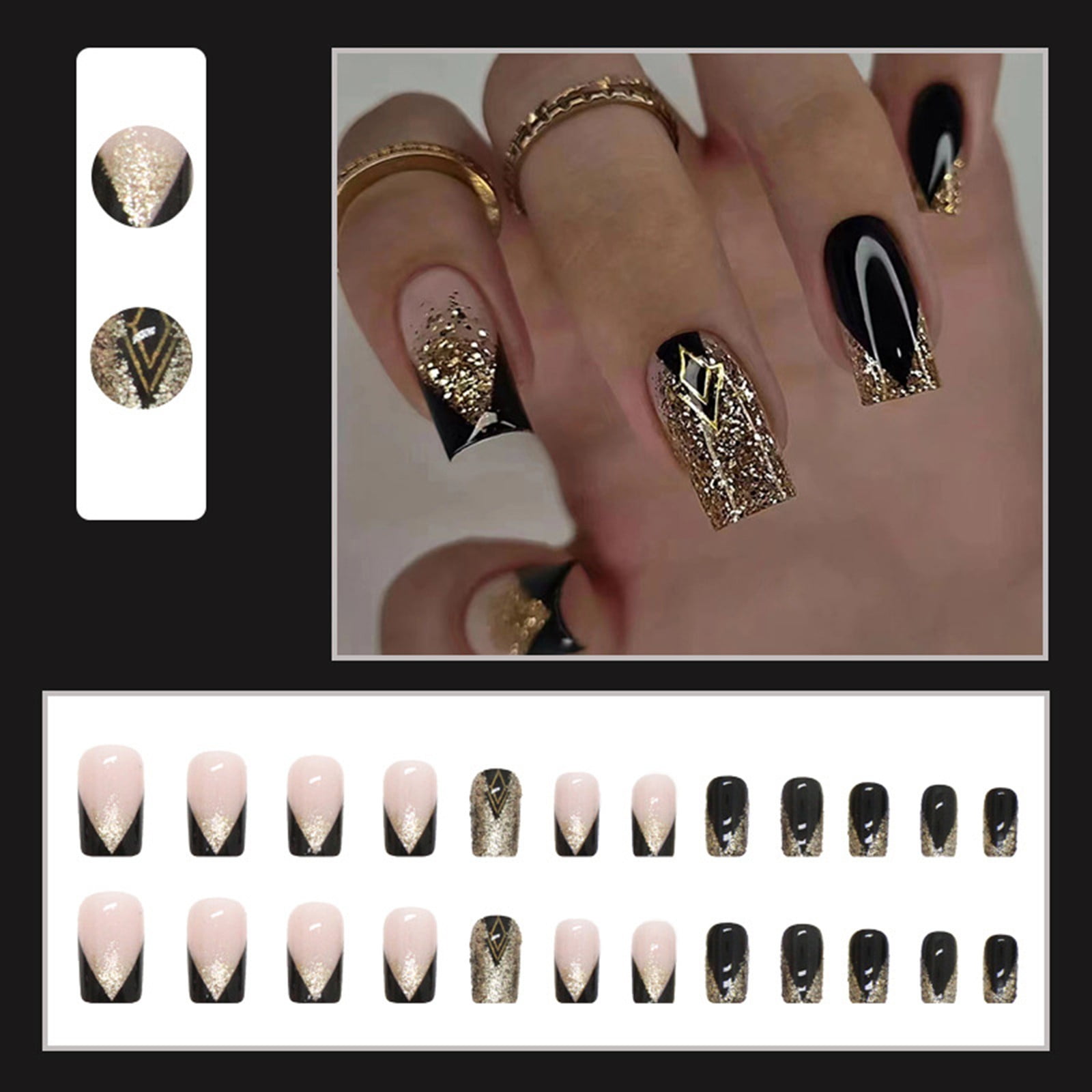 Clear Coffin Full Cover Nails Clear Tips for Nails Long Full Cover Nail