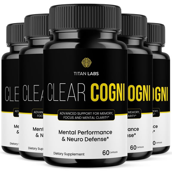 Clear Cogni Advanced Brain Support Pills Formula Supplement ClearCogni Capsules (5 Pack)