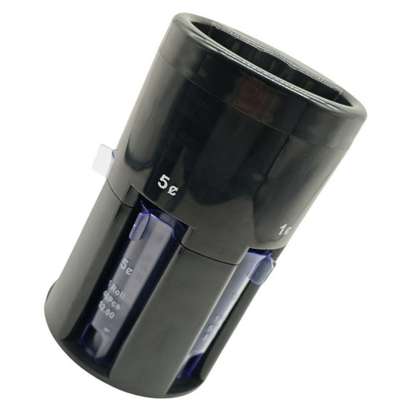 Clear Coin Sorting Container with Tube 5 In 1 Automatic Coin Sorter Counter for Instantly Coin Counting and Organization