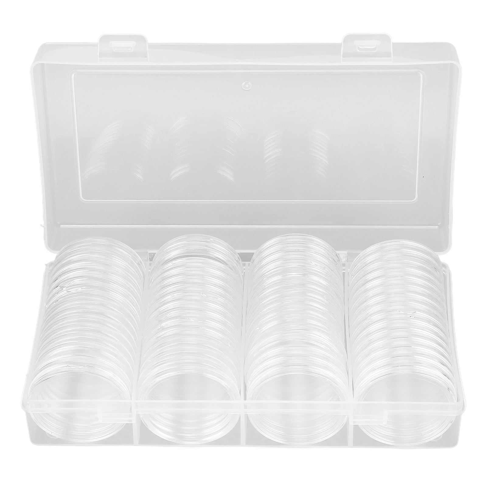 Clear Coin Storage Box 60 Pieces 41mm Coin Capsules Coin Collection