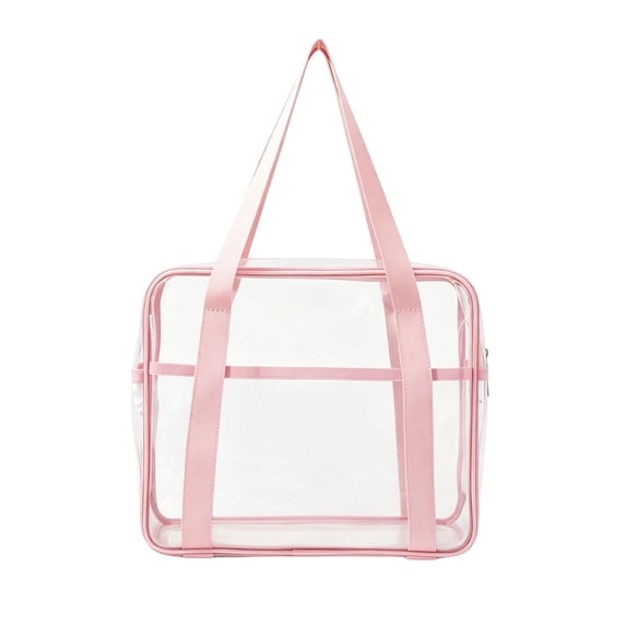 Clear Concert Bag | Security Compliant Zippered Heavy Duty Tote | Stadium Approved Waterproof Vinyl Bag for Events, Beach, Gym, Travel Gift
