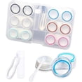 thumbnail image 1 of Clear Contact Lens Case Pack, Portable Lens Cases Kit with Remover Tool Tweezers Solution Bottle, Lens Storage Container for Travel, 1 of 4