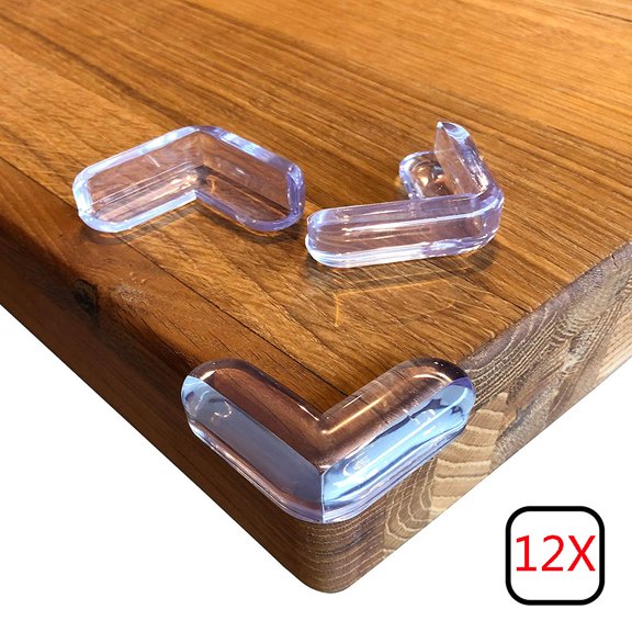 Clear Corner Guards(12 Pack),Table Corner Protectors,Clear Edge Safety Bumpers,High Resistant Adhesive Gel,Corner Protector,Furniture,Cabinet,Glass,Coffee Table,ect