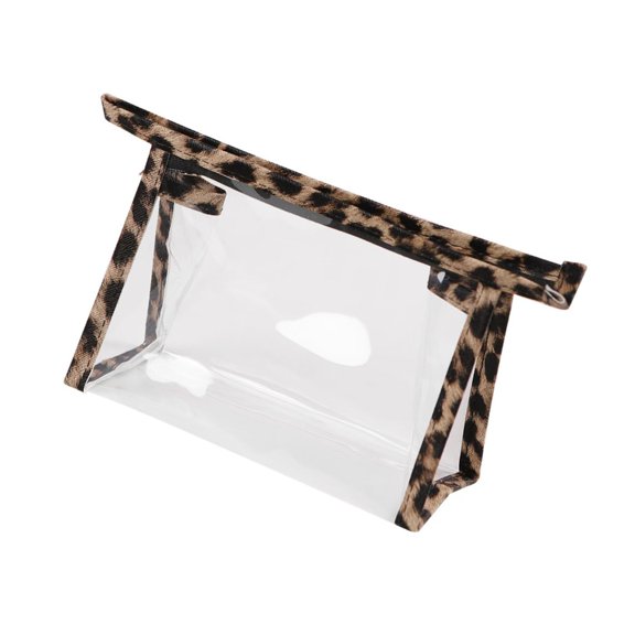 Clear Cosmetic Bag Leopard Cosmetic Bag Waterproof Transparent Makeup Bag Portable Storage Bag Travel Toiletry Bag