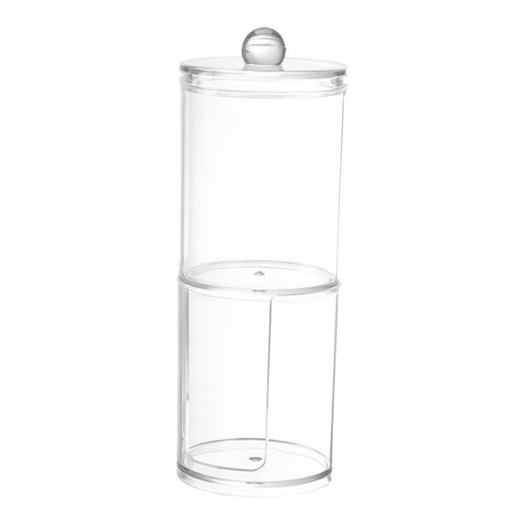 Clear Cotton Pad Holder with Lid Transparent Cotton Ball Pad Swabs Make Up Pads Dispenser Holder Organizer Container with lid Multifunction Acrylic Cosmetic Makeup Organizer