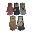 thumbnail image 1 of Clear Creek Women 2-Pack Aloe Vera Infused Winter Gloves – Random Colors, Soft & Cozy, One Size Fits Most, 1 of 9