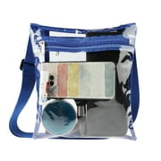 Clear Crossbody Bag, EEEkit Stadium Approved Clear Shoulder Bag, Waterproof PVC Messenger Bag for Sports Games, Concerts