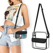 Clear Crossbody Bag, EEEkit Transparent Shoulder Bag, Stadium Approved Tote Bag for Men and Women, Sporting Events Use