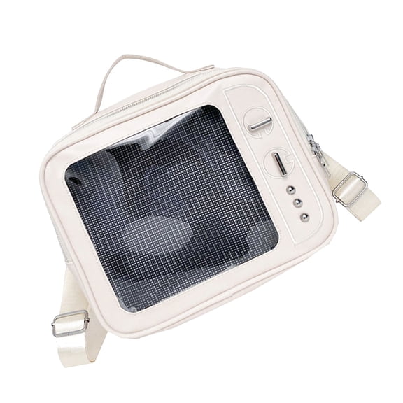 Clear Crossbody Bag Pin Display Backpack Lovely Itabag Retro Televisions Shoulder Bag Casual Messengers Bag