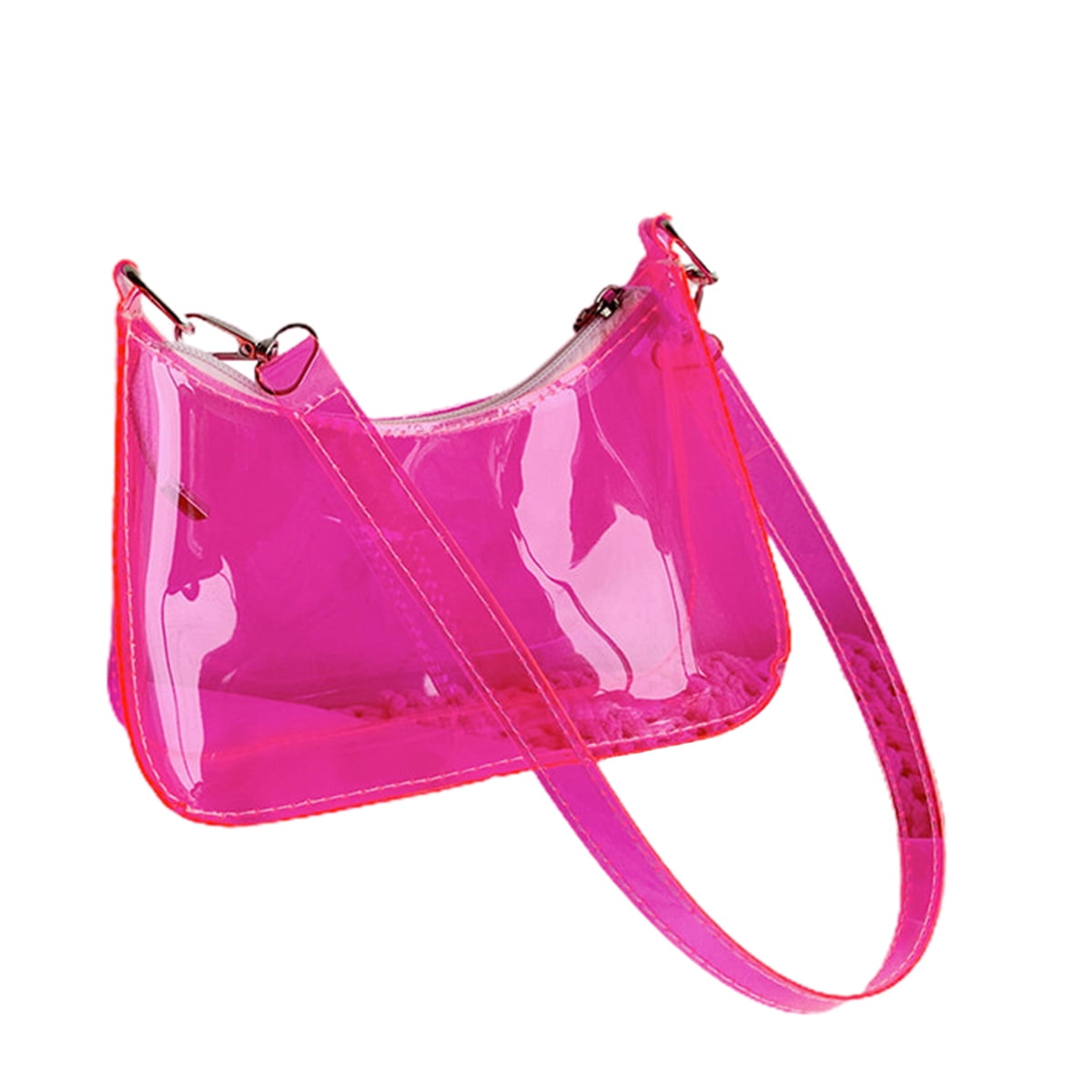 Neon pink clear purse hotsell