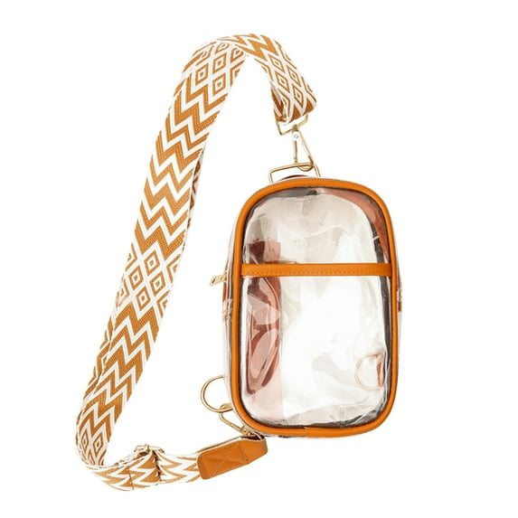 Clear Crossbody Bag Stadium Approved for Women and Men Transparent Messenger Shoulder Bag Clear Purse Bag