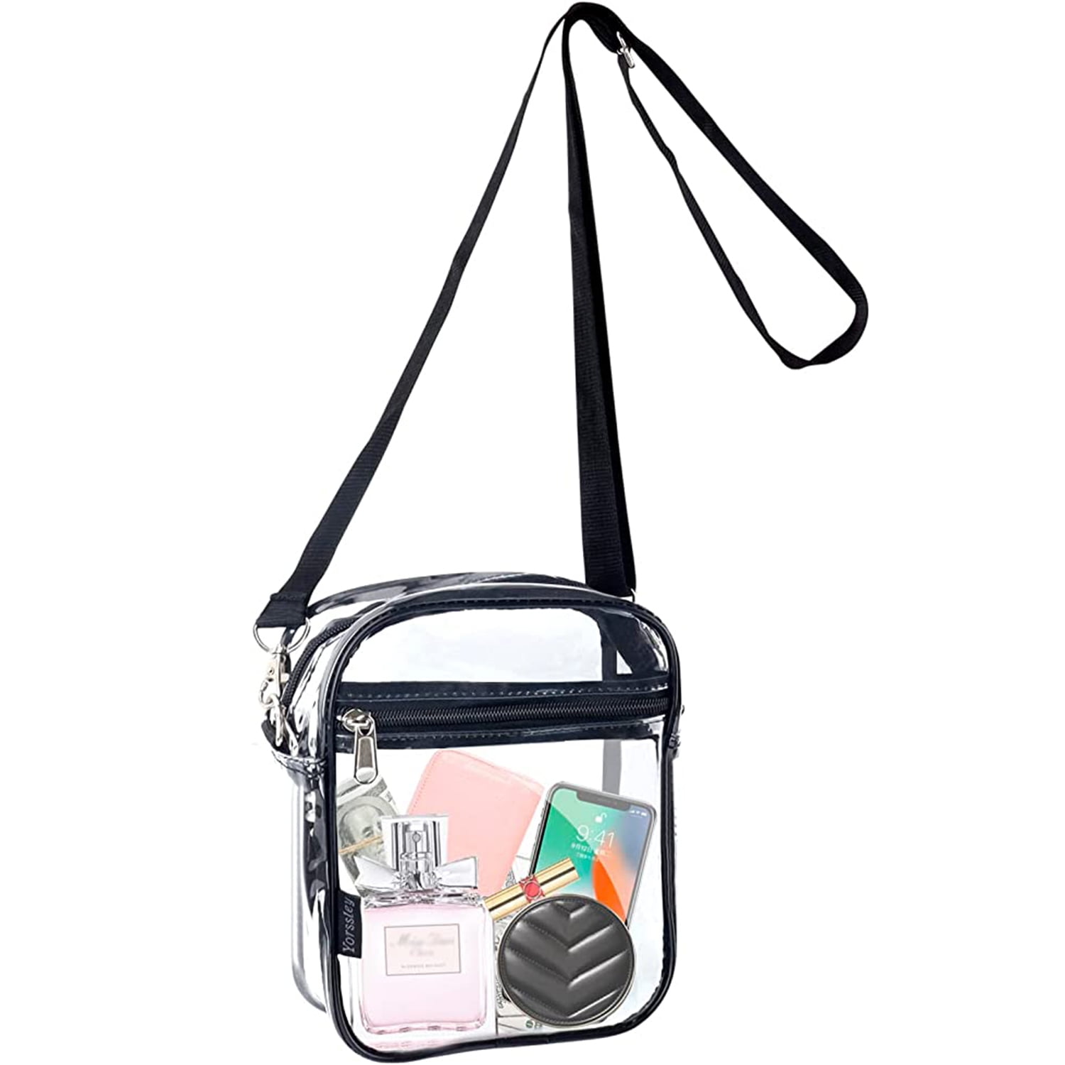 Clearance! Fashion Clear Bag Stadium Approved, JATOK Clear Crossbody Bag  with Adjustable Strap Clear Stadium Bag for Concerts Sports 