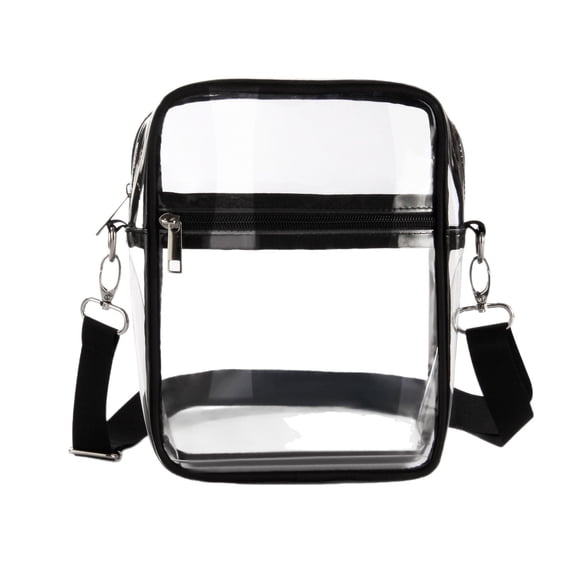 Clear Crossbody Bag Stadium Friendly, Transparent Messenger Bag for Men and Women
