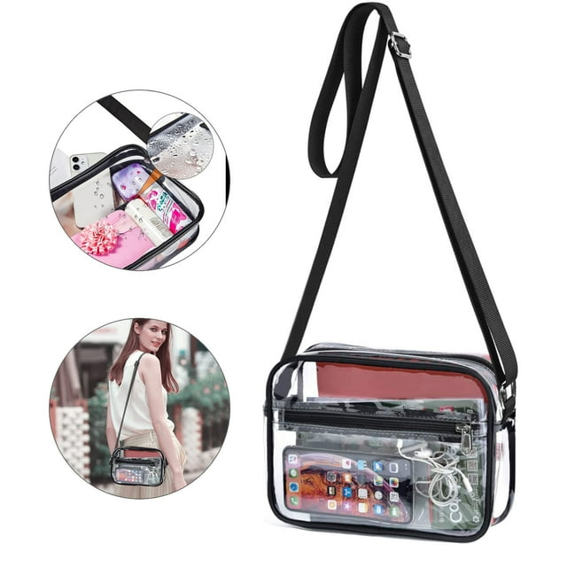 Clear Crossbody Bag, TSV Stadium Approved Clear Bag for Concert