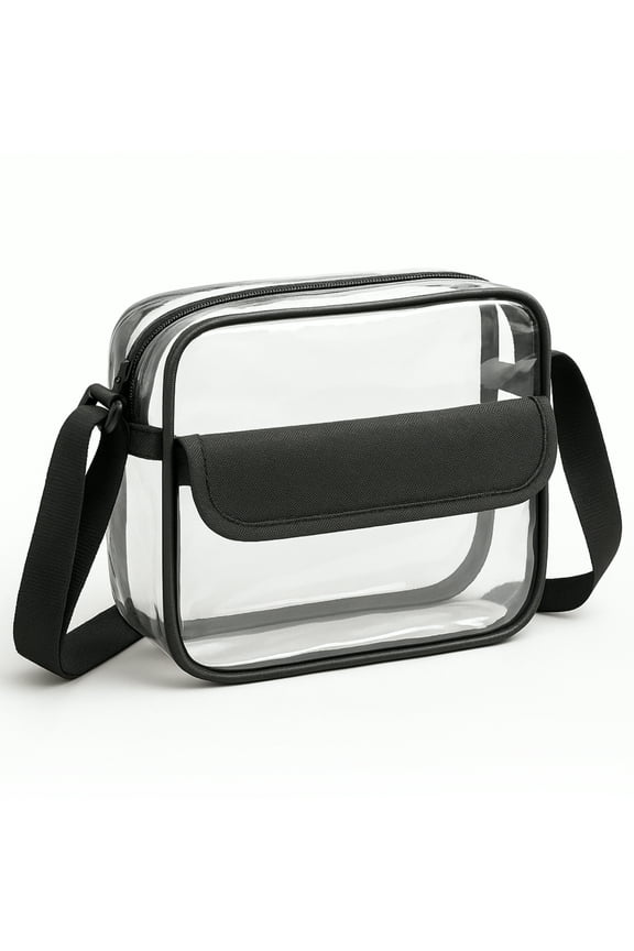 Stadium Approved Clear Crossbody Bag, Waterproof Shoulder Bag with Adjustable Strap for Concerts