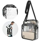 Clear Crossbody Bag, TSV Waterproof Stadium Approved Shoulder Bag with Adjustable Strap and Front Pocket