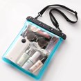thumbnail image 1 of Clear Crossbody Bag Transparent Waterproof Zippered Shoulder Messenger Satchel for Men/Women, Shopping/Beach/Travel Water Resistant-Lake blue, 1 of 5