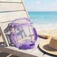 thumbnail image 1 of Clear Crossbody Purse Bag Bulk Stadium Approved 8"x 5.9" PVC Purse Bag with Strap for Travel Stadium Concerts Festival, 1 of 8
