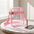 thumbnail image 1 of Clear Crossbody Purse Bag Bulk Stadium Approved 8"x 5.9" PVC Purse Bag with Strap for Travel Stadium Concerts Festival, 1 of 7