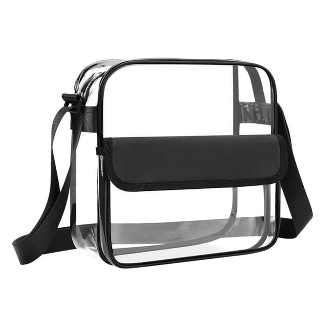 Clear Crossbody Purse Bag Clear Bag Stadium Approved Inner Pocket For Concerts Festivals Sports
