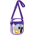 thumbnail image 1 of Clear Crossbody Purse Bag, Clear Bag Stadium Approved with Front Pocket for Concerts Sports Festivals, 1 of 7