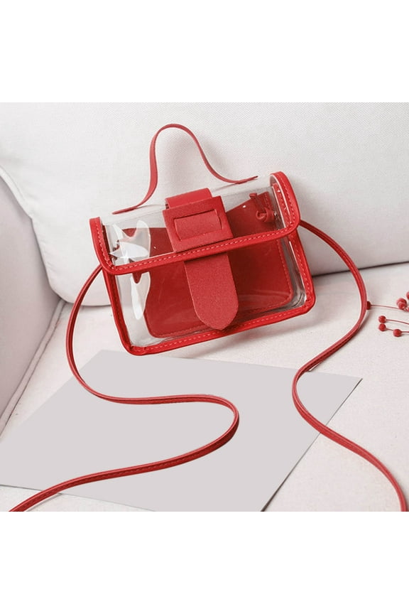 Clear Crossbody Purse Bag, Clear Purse Gift for Women Clear Crossbody Bag Cute for Sports Concert Prom Party Present,Stadium Approved for Concerts, Festivals