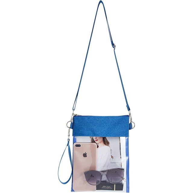 Clear Crossbody Purse Bag Stadium Approved,Clear Bag with Adjustable