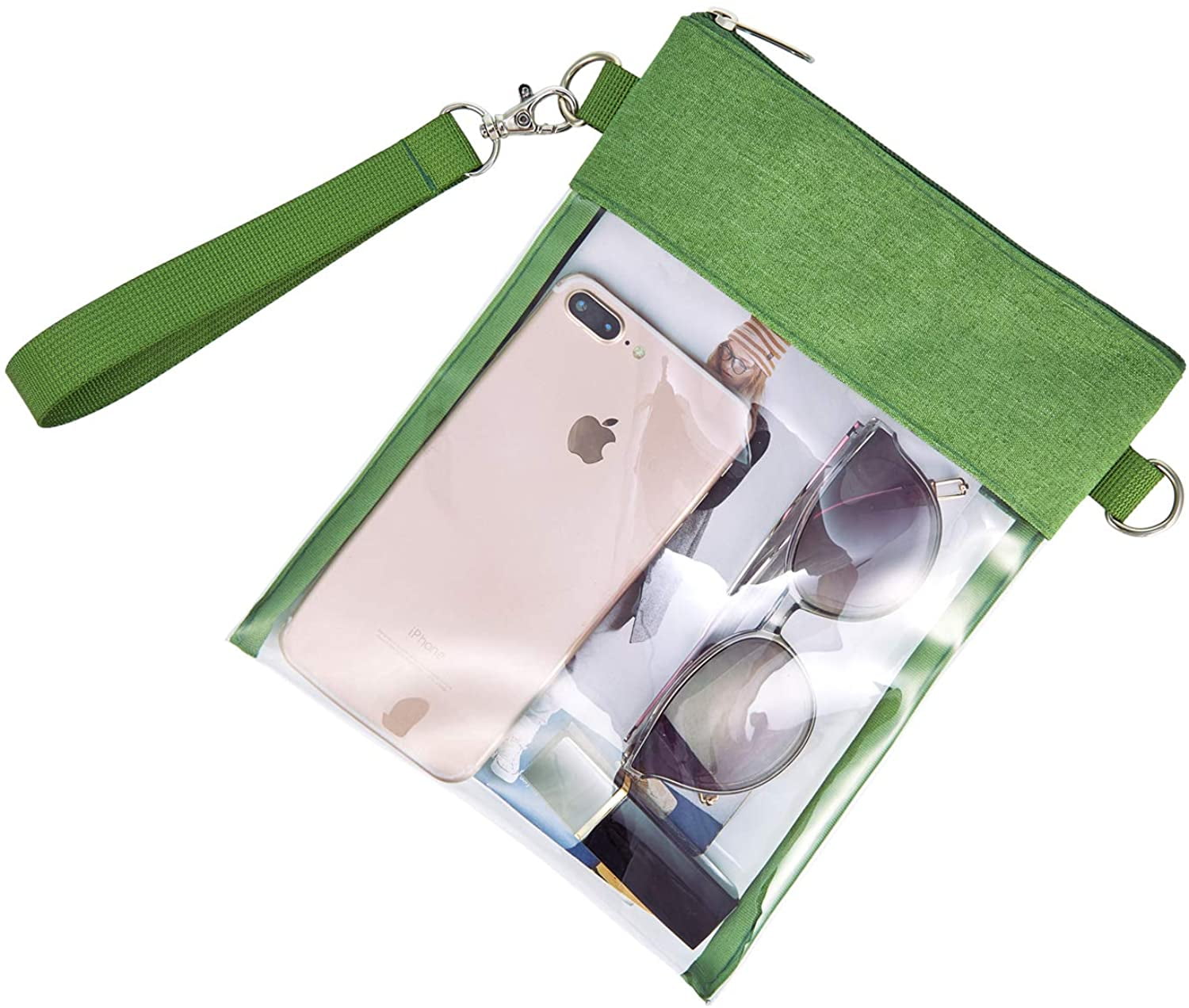 Clear Crossbody Purse Bag Stadium Approved,Clear Bag with Adjustable