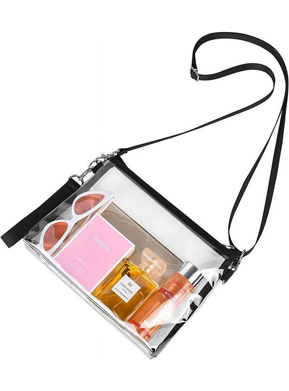 Clear Crossbody Purse Bag Stadium Approved Clear Tote Bag for Work Concert Sport