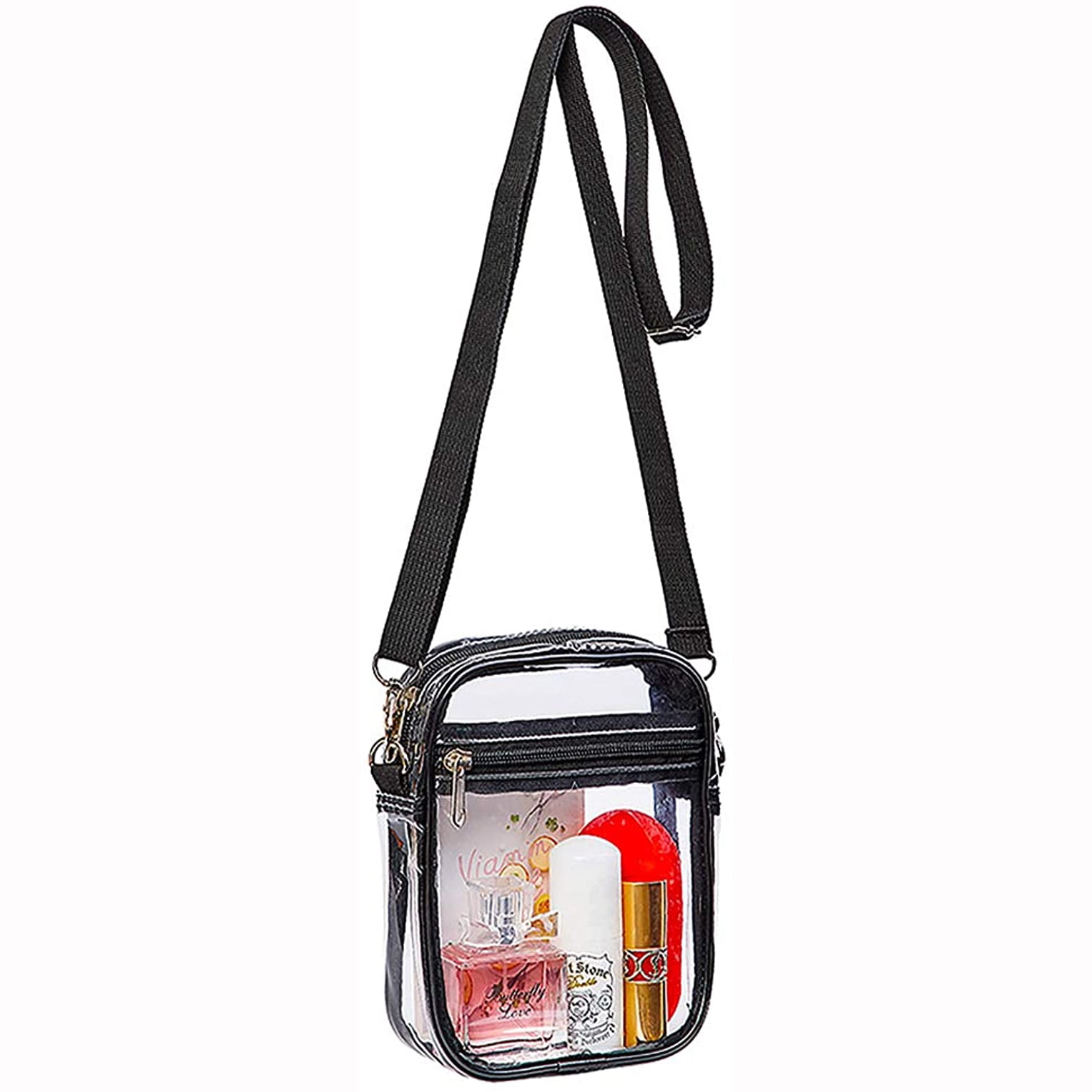Personalized Sporting Event Clear Cross Body Purse with Vinyl Monogram