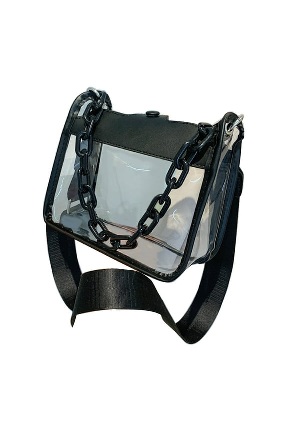 Clear Crossbody Shoulder Bag Transparent Purse Suitable for Work Travel Workout Concert Casual Party