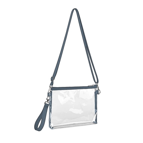 Clear Crossbody Tote Bag Stadium Approved Transparent Handbag for Sports Events Concerts Festivals Game Day